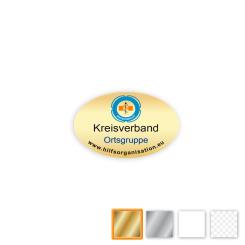 Folien-Aufkleber "oval" 43 x 27 mm 